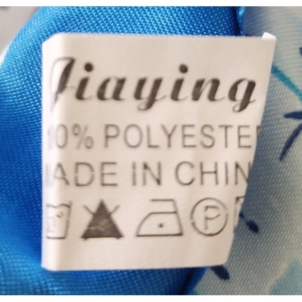 Blue and White Print Scarf
